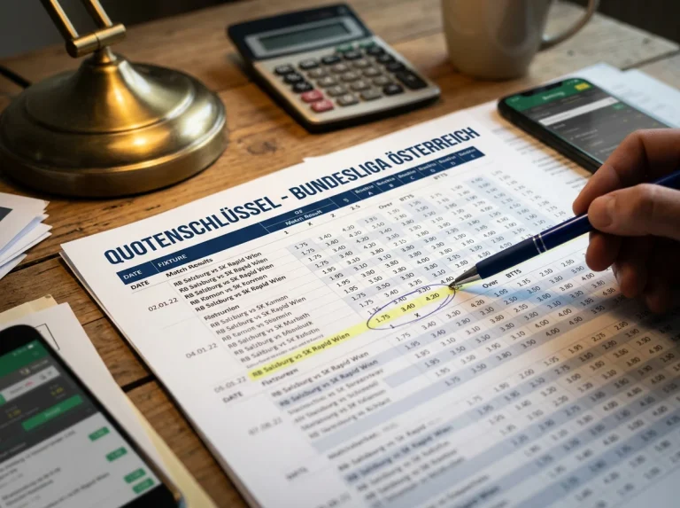 Erklärung des Quotenschlüssels für die österreichische Bundesliga